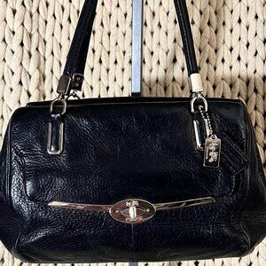 COACH Madison Black Leather Small Madeline East West